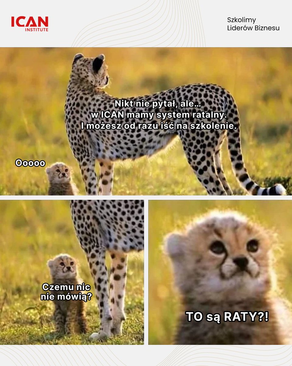 Nie musisz czekać na „lepszy kwartał”, żeby zainwestować w rozwój - w ICAN możesz rozłożyć program na raty i zacząć od razu.
Sprawdź, które szkolenie pasuje do Twojego etapu kariery i wejdź na wyższy poziom 👉ican.pl/szkolenia?utm_…