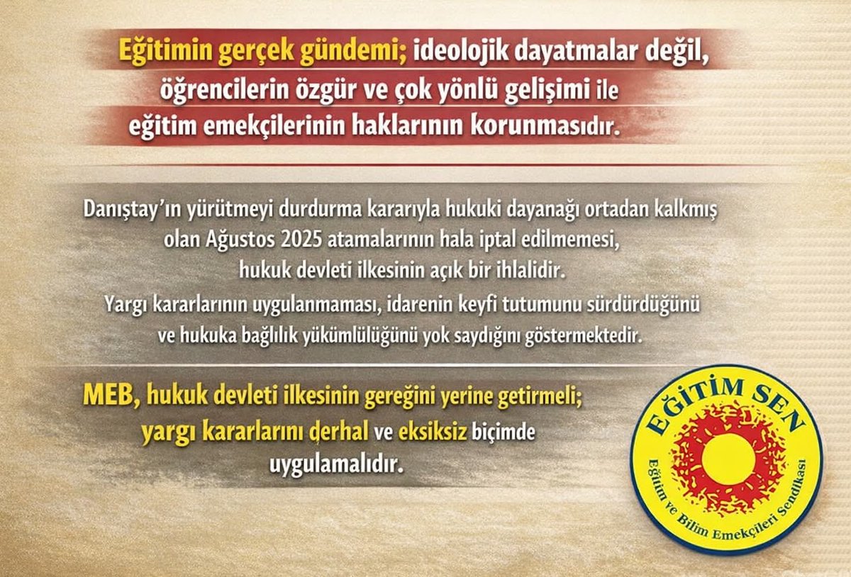 Eğitim Sen Çaycuma tweet media