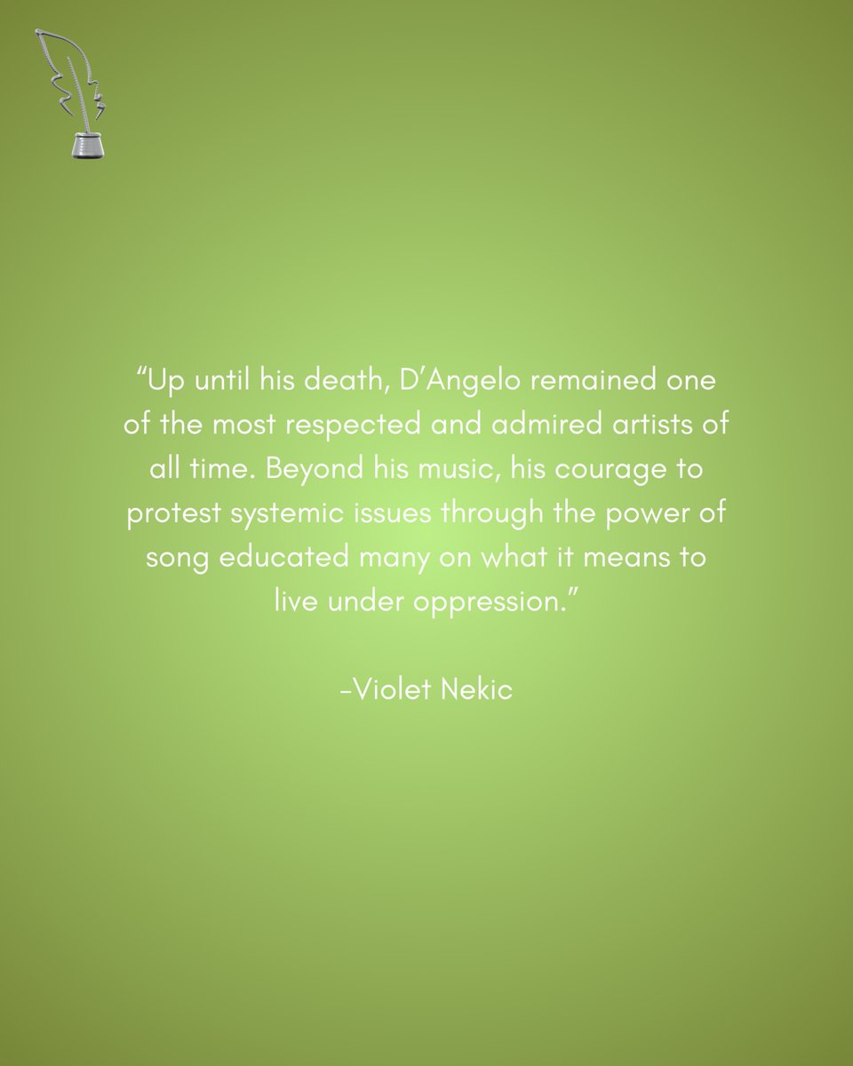 TheMBJ's tweet photo. Check out our "In-Memoriam: D'Angelo" from our 1st Spring Print Edition, written by our Staff Writer and Content Editor Violet Nekic.
#academicjournal #berklee #musicindustry https://t.co/lSFL53liS7