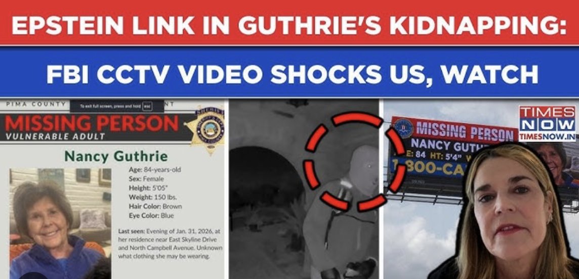 Nobody Believing the Ridiculous
Nancy Guthrie Kidnapping Story

EPSTEIN  =38/43/88/101/114/333/346/528/606
GUTHRIE  =38/43/88/101/114/333/346/528/606

Punish the Fake News &amp; Stop Watching Altogether 📺
<a href="/SavannahGuthrie/">Savannah Guthrie</a> the Wicked Witch of this Fairytale