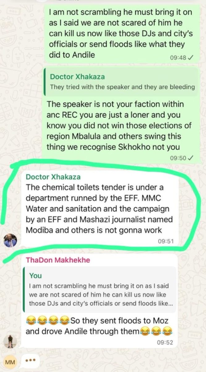 Ekhuruleni mayor Doctor Xakaza is now ready to expose corruption in the City. Especially the chemical toilet tender which allegedly a certain company linked to one of Julius Malema cousin.  

Lol now is even clear that Imogen Mashazi is a close alliance of the EFF's corruption.