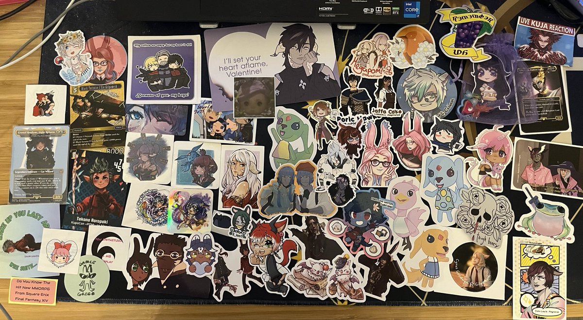 Pearlglimmer's tweet photo. Thank you everyone for visiting my booth at Kupocon! I don’t think this is even my entire sticker haul, and I got a couple small stuff and prints too that weren’t in this pic. This will definitely all go into my sticker book…at some point!
#kupocon #megapom https://t.co/nstxcXlrqy