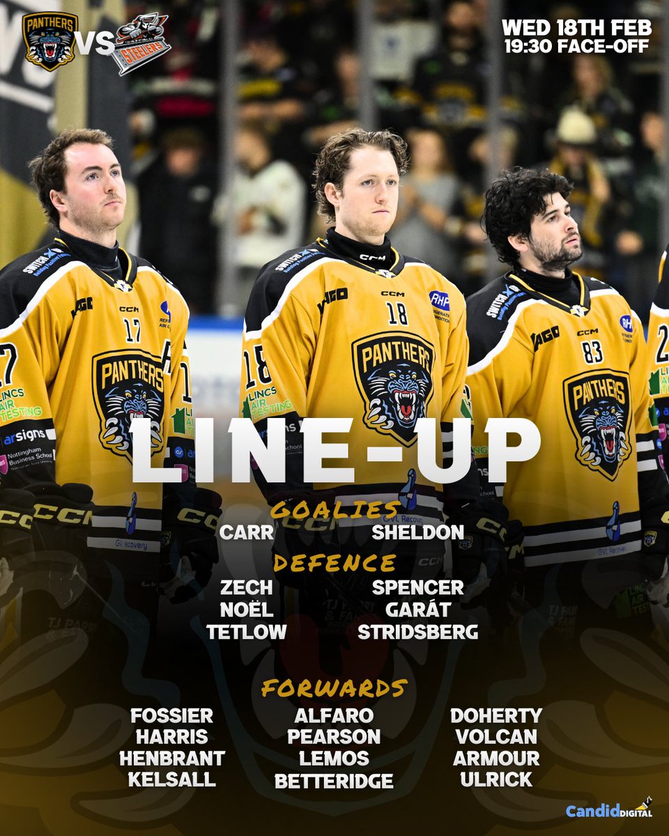 PanthersIHC's tweet photo. Line-up for tonight’s huge semi-final first leg! 🙌📋 https://t.co/MLaJoHZzx9
