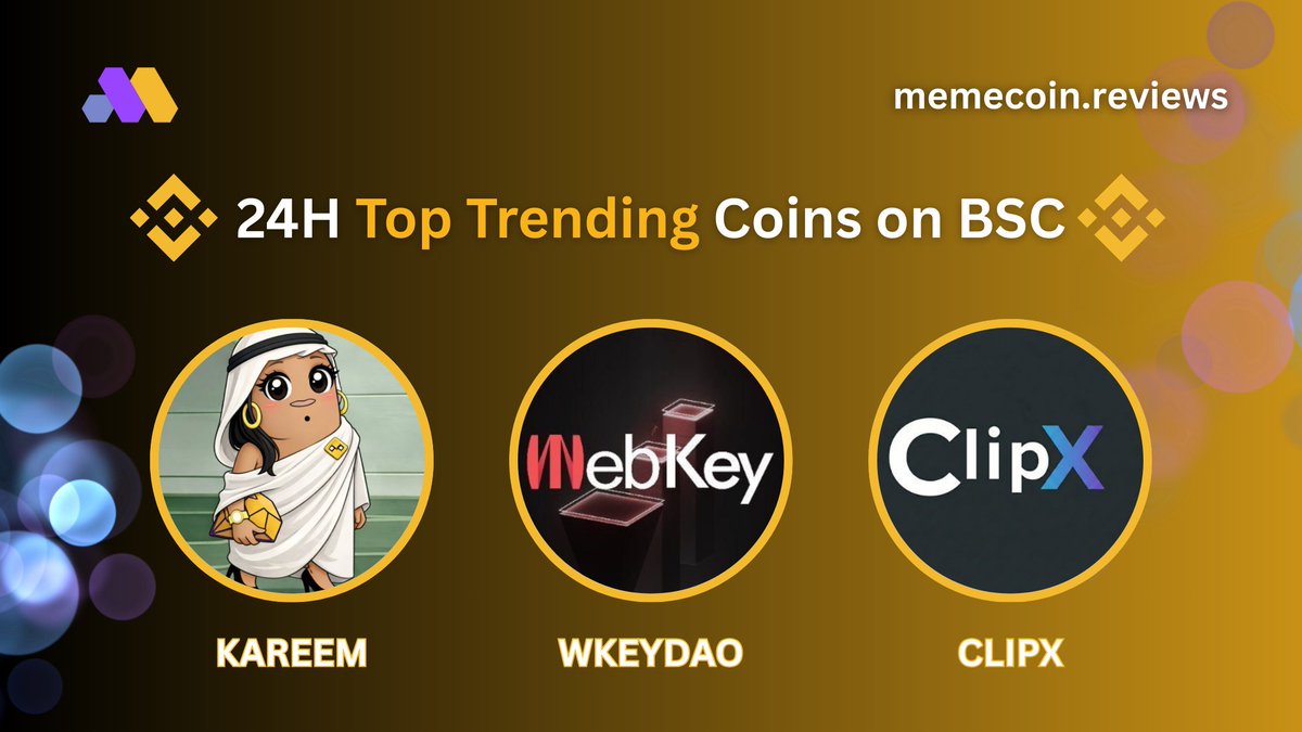 🔥24H Top Trending Coins on $BSC

Which one are you watching?

$KAREEM Market Cap: $251K

$wkeyDAO Market Cap: $13.4M

$ClipX Market Cap: $639K
<a href="/ClipX0_/">ClipX</a>