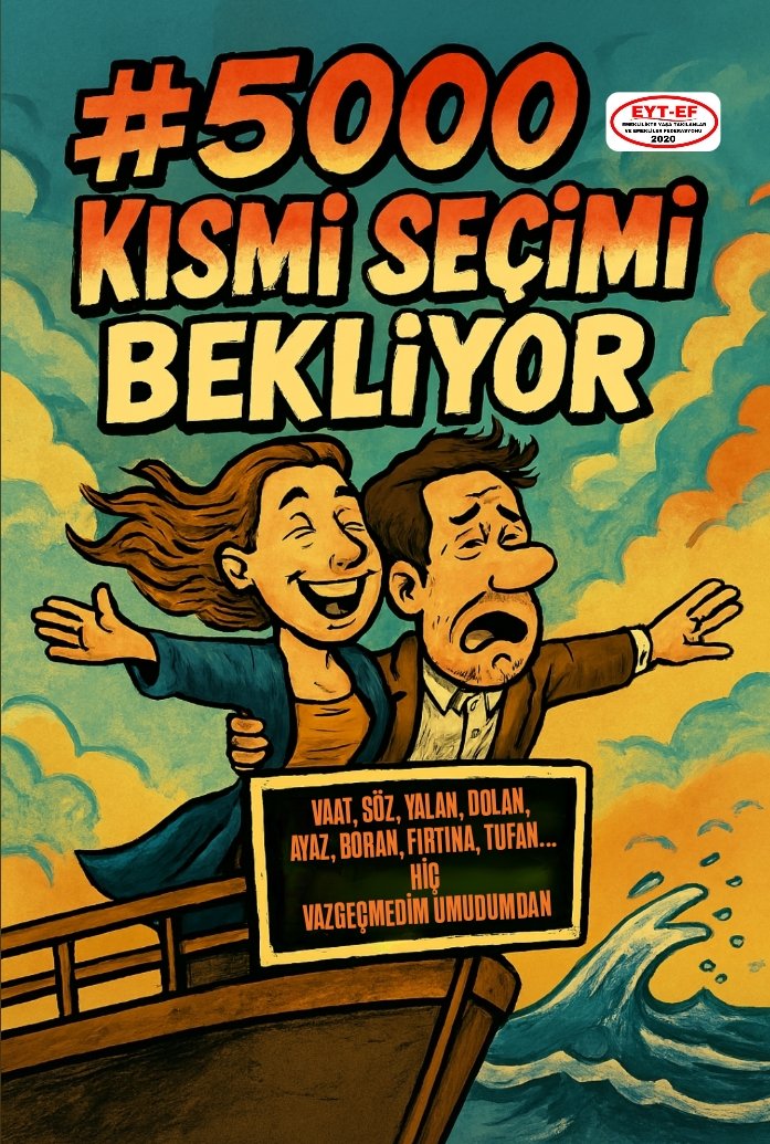 5000 Kısmi Seçim Bekliyor.
<a href="/RTErdogan/">Recep Tayyip Erdoğan</a> 
<a href="/isikhanvedat/">Prof. Dr. Vedat Işıkhan</a> 
#5000KısmiAslaVazgeçmez
#EmekliSandıktaAffetmez