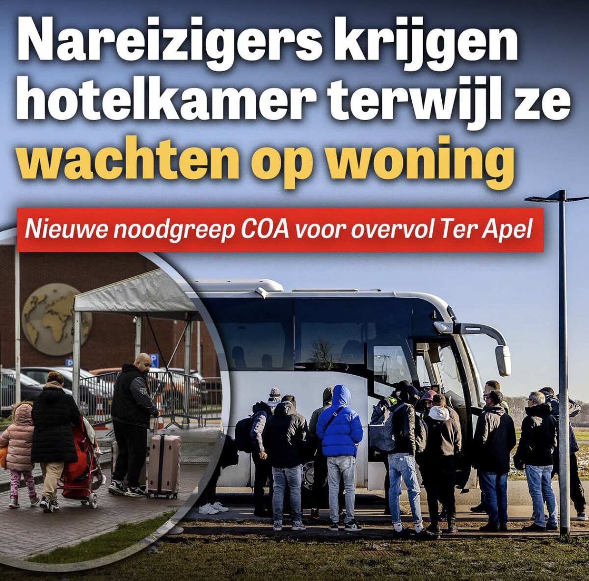 Luxe hotelkamer.
Gratis eten.
Gratis verwarming.
Gratis zorg.
Geen eigen risico.
Daarna een mooi huis - met voorrang. 

Gek hè dat ze blijven komen.

Waar blijft die #ASIELSTOP