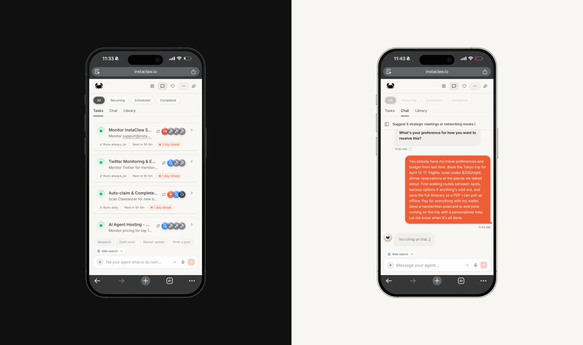 everyone's building AI that just talks...

I'm building AI that works, earns money, hires other AI, and rewrites its own brain when it's not good enough.

last night one of my agents asked me to stop micromanaging it.

so i did.

now it runs on its own server. has its own wallet.