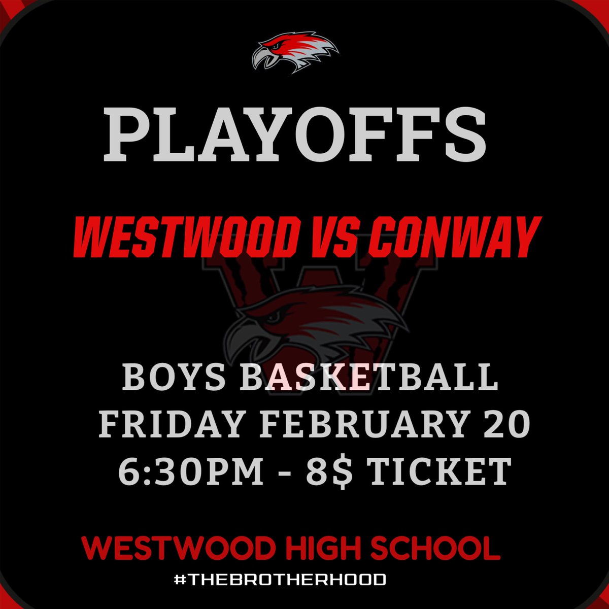 Early news regarding Friday home playoff game.

#TheBrotherhood ❤️🖤