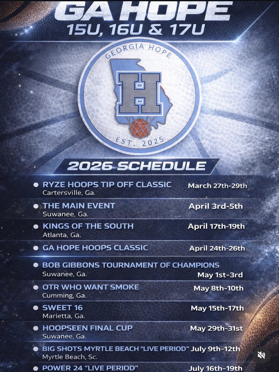 SATURDAY @ 12pm-2pm 16u/17u 
206 North Avenue 
Villa Rica, Ga 30180
<a href="/HoopSeenGA/">HoopSeen Georgia</a> <a href="/coachTyrique/">Coach Ty</a> <a href="/OntheRadarHoops/">Shun Williams</a>