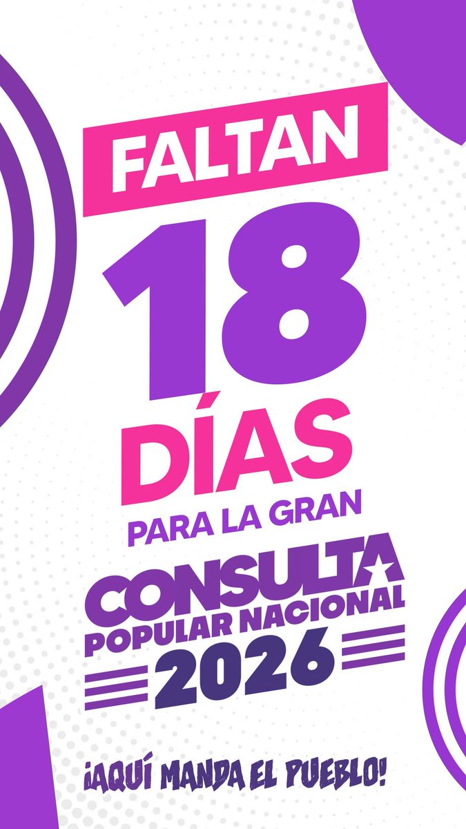 Es el momento de demostrar que en cada rincón de nuestra Patria, el Poder Popular es quien decide, planifica y ejecuta. ¡No es solo una votación, es el ejercicio pleno de nuestra soberanía revolucionaria! Rumbo a la Gran Consulta Popular Nacional 2026. ✊🏽🇻🇪

#ConsultaPopular2026
