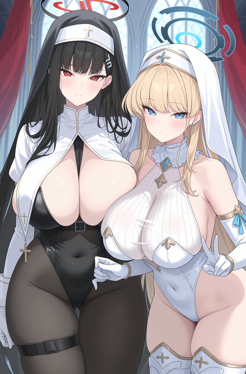 飛鳥馬トキ &amp; 調月リオ
SFW illustration
#ブルアカ #BlueArchive