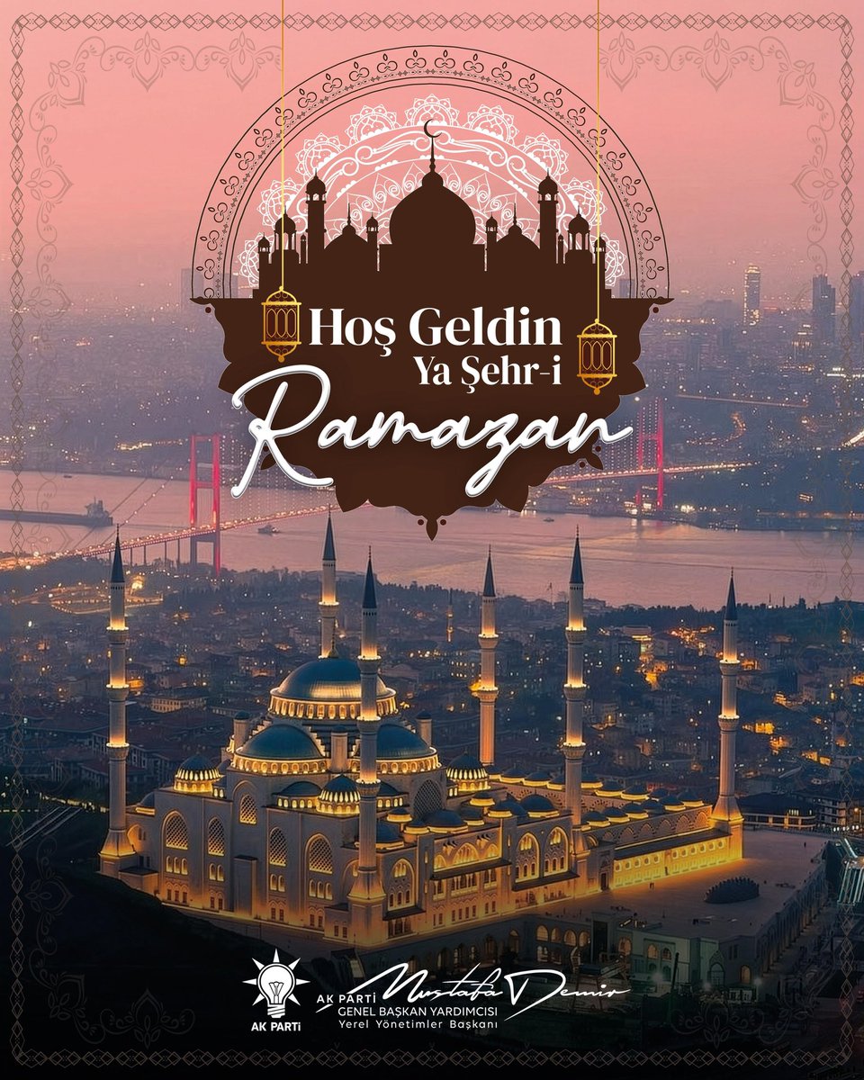 Rahmetin, bereketin ve kardeşliğin ayı Ramazan-ı Şerif’e bir kez daha kavuşmanın huzurunu yaşıyoruz.

Bu mübarek ayın; gönüllerimize ferahlık, sofralarımıza bereket getirmesini, başta Filistin olmak üzere tüm mazlum coğrafyalarda akan gözyaşlarının dinmesine vesile olmasını