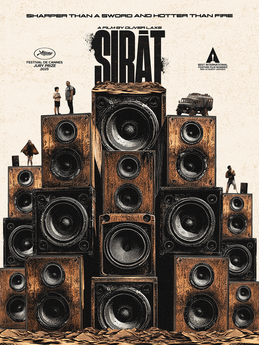 Póster alternativo de #Sirat diseñado por <a href="/justbychris/">justbychris*</a> 

Lo que hace este diseñador es una maravilla. <a href="/BTeamPictures/">BTEAM Pictures</a> esto lo veo ideal para una portada de la edición Blu-ray ❤️#Oscars2026📷
