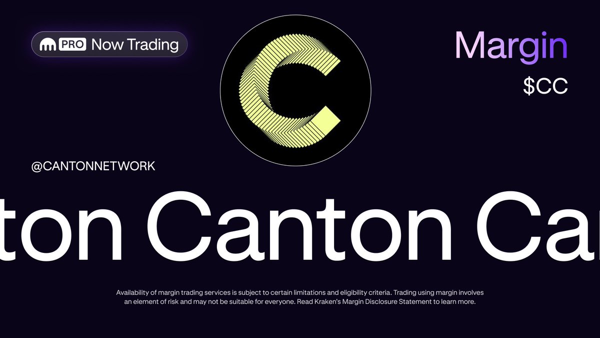 📣 New USD margin pair available!

✅ $CC <a href="/CantonNetwork/">Canton Network</a>

Trade now 👇 
proapp.kraken.com/9f1e/CCPair

*Geographic restrictions may apply
