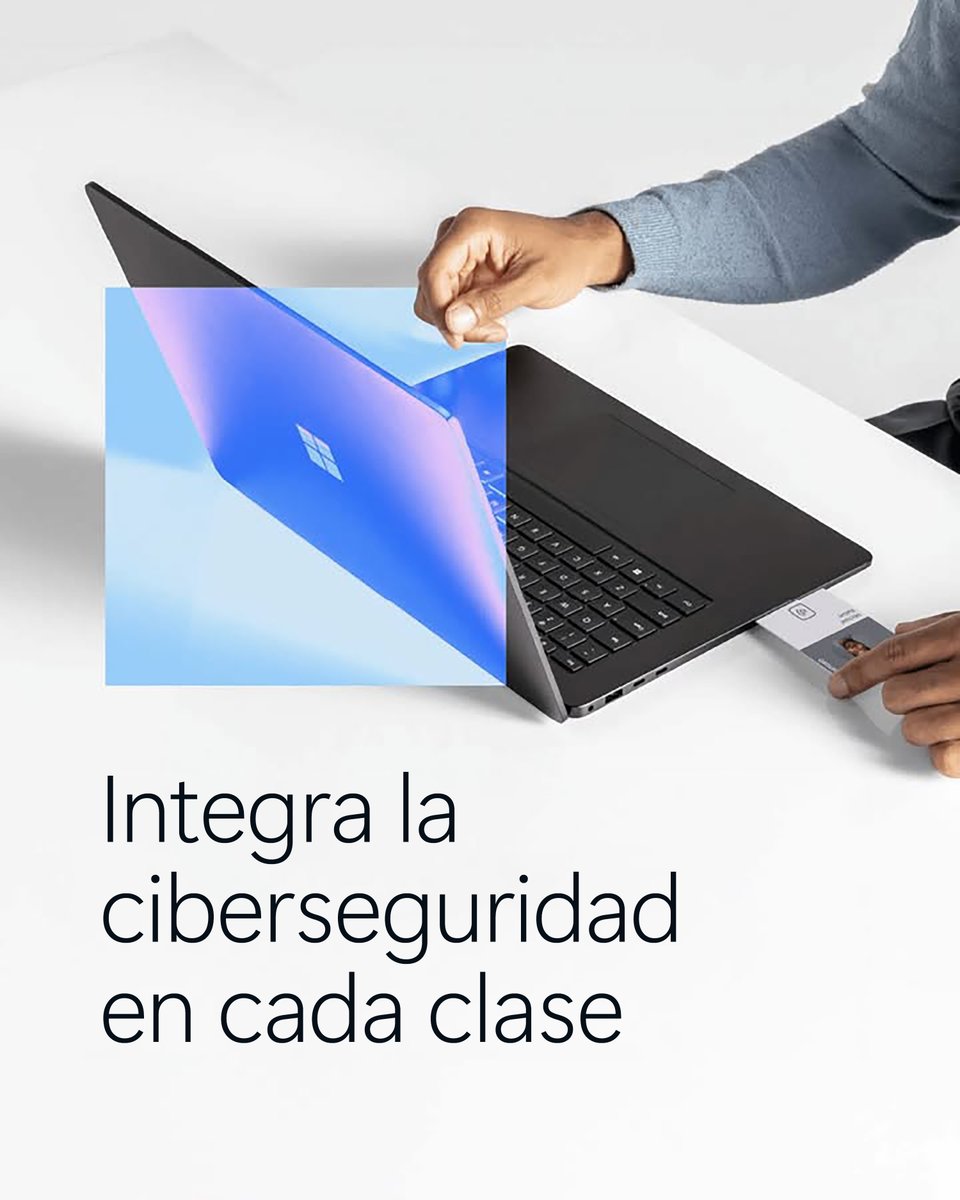 MicrosoftEduEsp's tweet photo. Una forma de mejorar el dominio tecnológico de profesores y estudiantes. 🔐

Explora el Cyber Smart Kit para ver las herramientas gratuitas que incluye y obtener consejos para la escuela.

👉 Más información: https://t.co/mgjX1dIhjK  

#BeCyberSmart https://t.co/bvAdOpz4Il