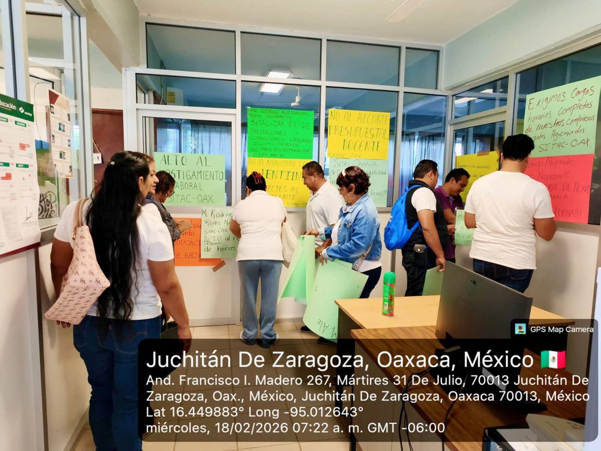 Sitac_Oaxaca's tweet photo. Continua paro indefinido por recorte de horas derivado de la disminución del techo presupuestal. ¡Ni un paso atrás! #Sitac #Oaxaca @mario_delgado @Claudiashein @Roronava https://t.co/e42Vh4fRQj