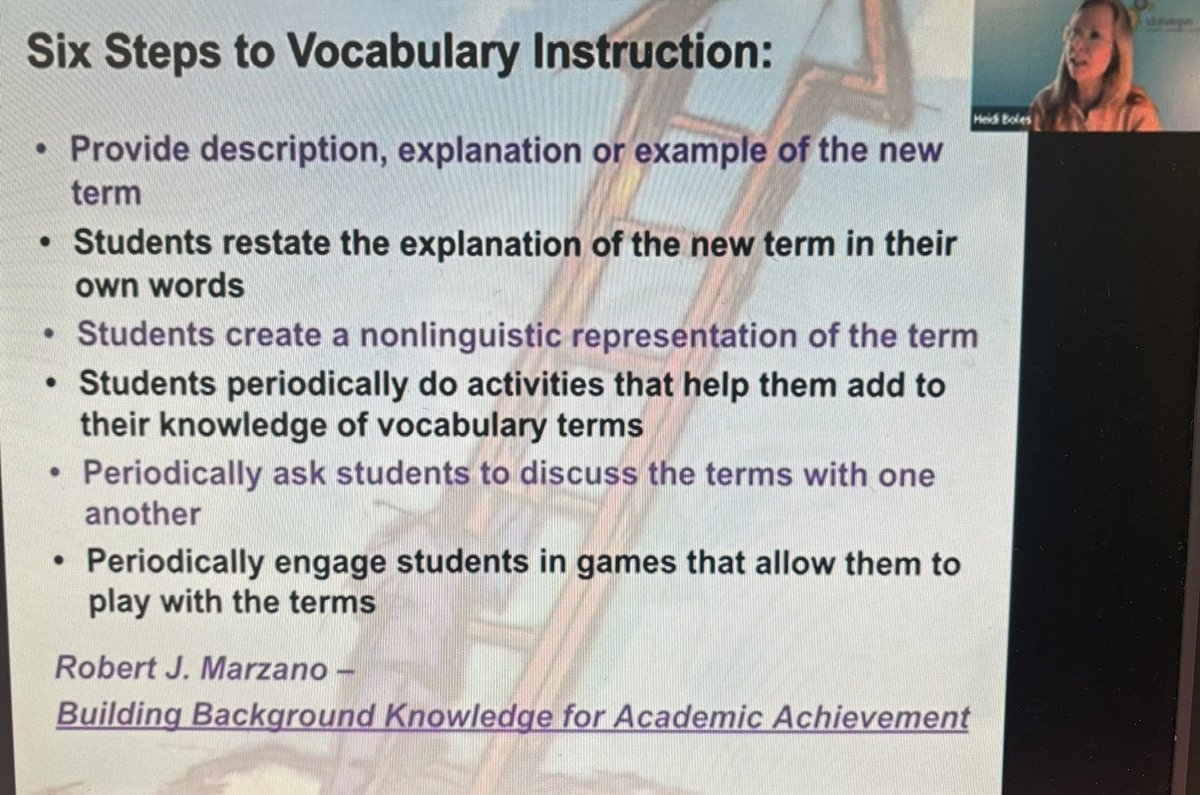 Johnson2263's tweet photo. Love that I am learning the best way to teach vocabulary to my students to help them be successful in my class and throughout their educational career! Thank you KEDC Grants! https://t.co/naBnKtpeZY