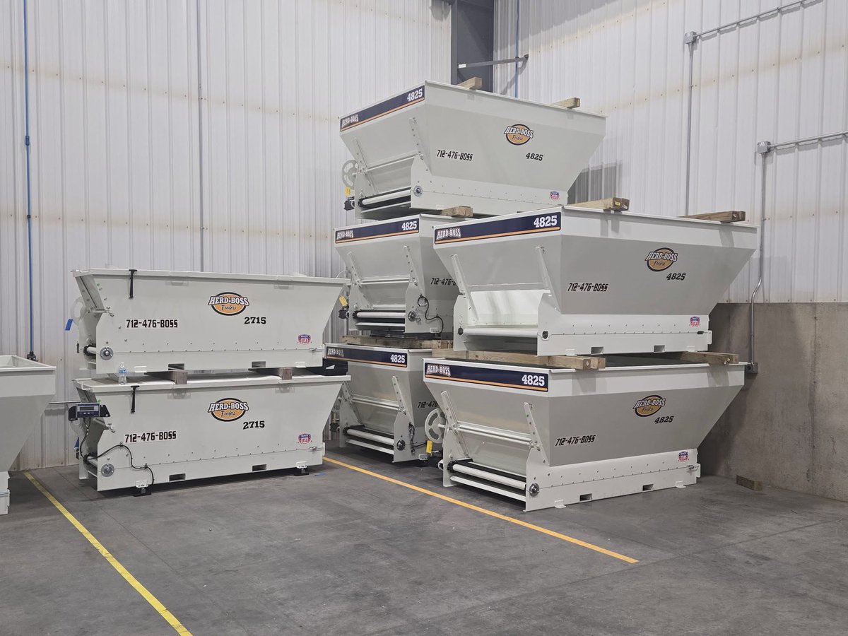 herd_boss's tweet photo. Production is in full swing for these Herd-Boss Cake Feeders! 

Give us a call at 712-476-2677 for more information! https://t.co/dwmrisxjZR