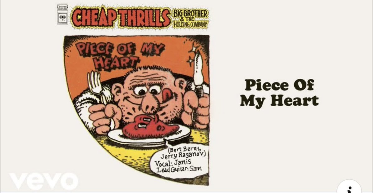 "Piece of My Heart" was originally recorded in 1967 by Erma Franklin. Big Brother &amp; the Holding Company feat. Janis Joplin  covered it on the 1968 album, Cheap Thrills. It peaked at #12 on the Billboard Hot 100https://youtu.be/SCngPse1iiI?si=tWN4dwYEWAAdq5-R
 #janisjoplin