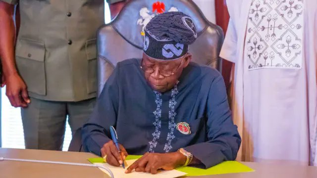 NgNewsAgency's tweet photo. Breaking:

President Tinubu signs Electoral Act 2026.
----
President Bola Tinubu has signed the Electoral Act 2026 (Amendment) into law, days after the Independent National Electoral Commission (INEC) released the timetable for the 2027 general elections.
https://t.co/1FfxA1LyZL https://t.co/eIlmN6tGD9