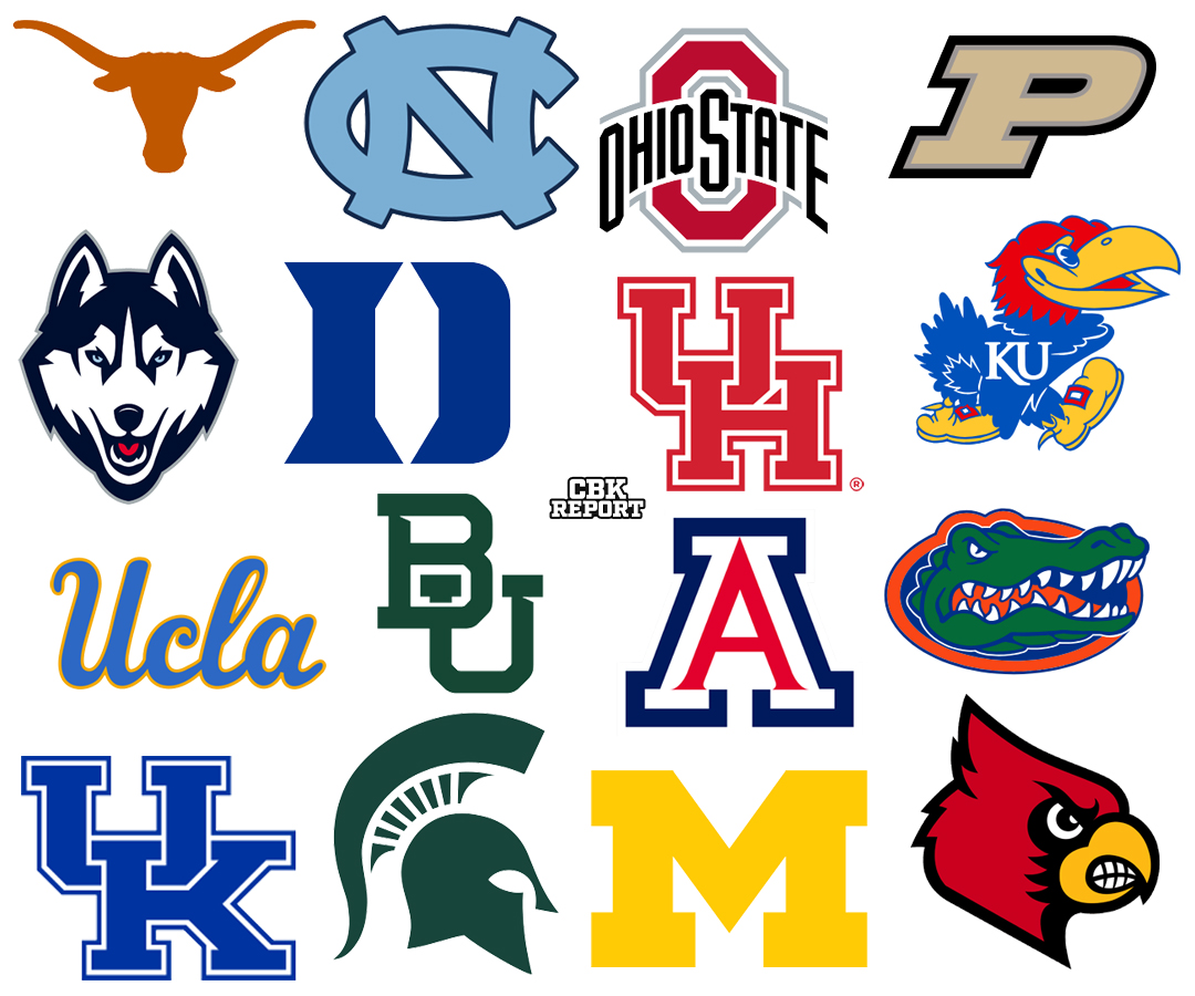 CBKReport's tweet image. The 16 schools that will be featured in NBA 2K 🎮