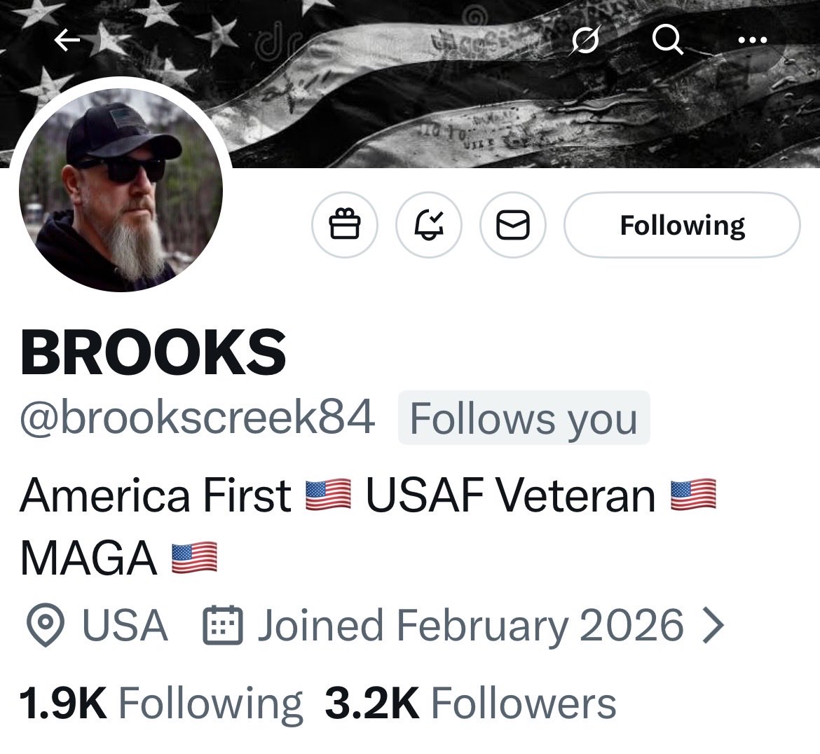 I hope you can give a follow to <a href="/brookscreek84/">BROOKS</a>. He’s rebuilding his account! 🇺🇸