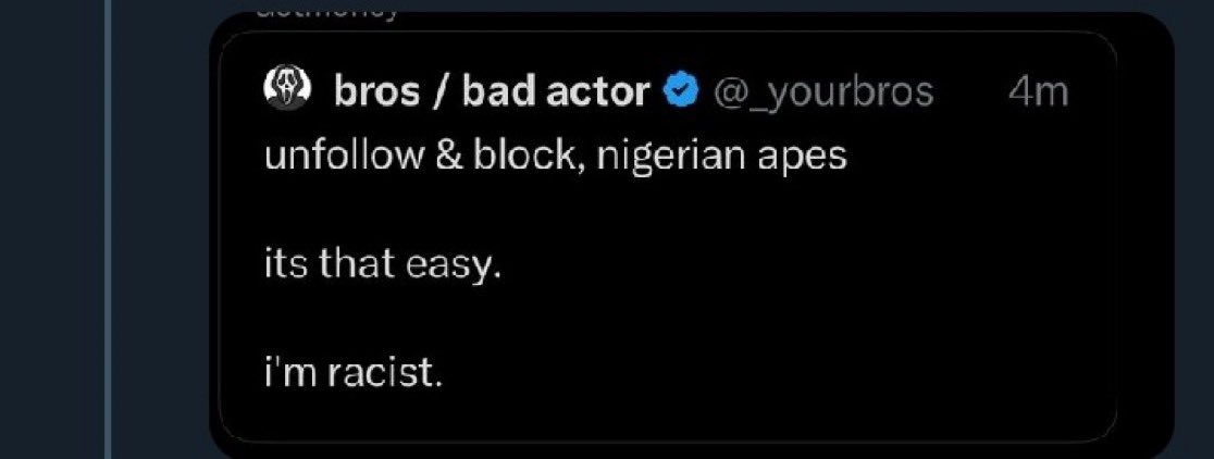 Had some much respect for this mfer💔

The world will be a better place without dudes like him

RACISM<<<