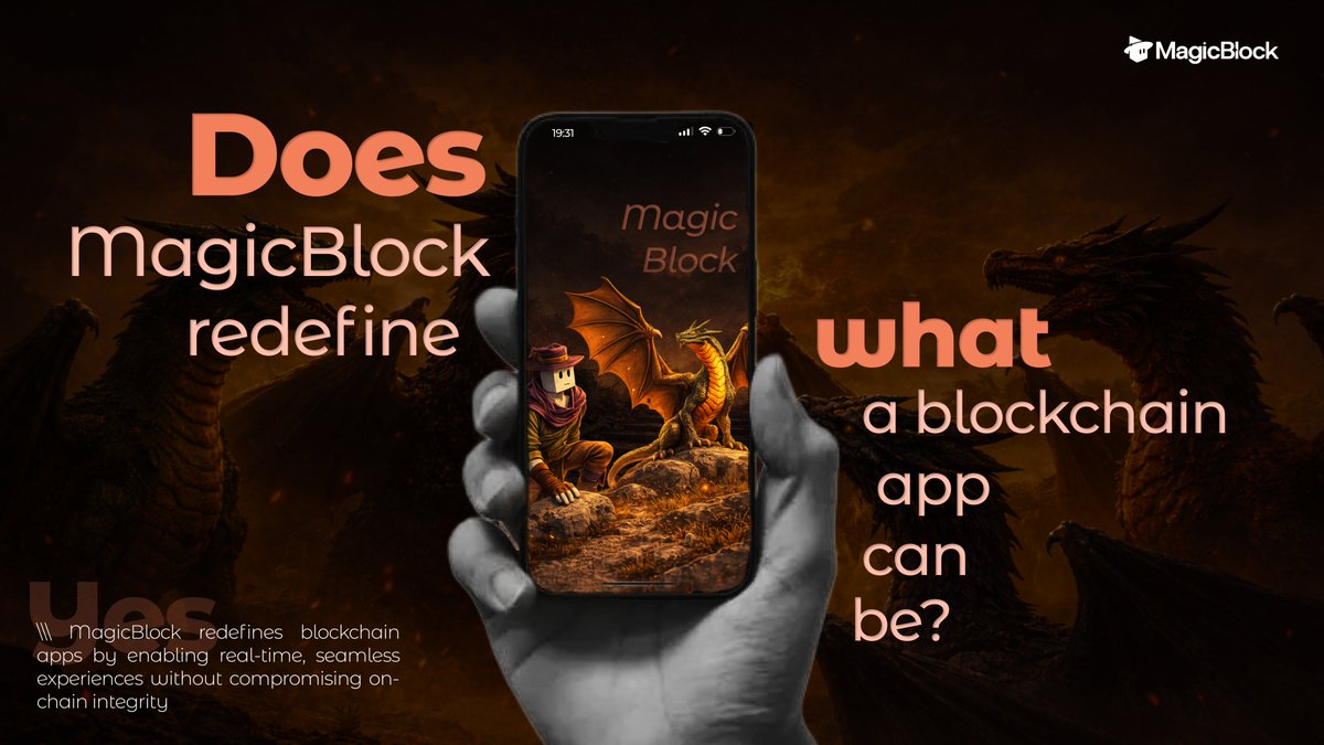 Does MagicBlock really redefine what a blockchain app can be?

For the first time, onchain doesn’t have to feel slow or clunky.
No constant pauses. No broken flow. No "wait for the next block" vibe

MagicBlock is pushing blockchain apps toward a real-time experience - smooth like