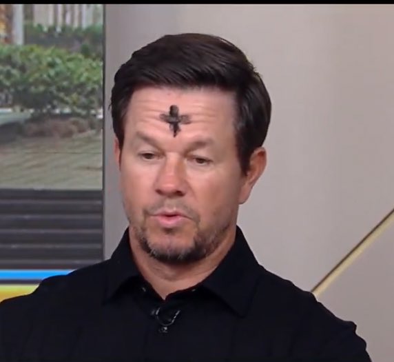 On Ash Wednesday, Catholic actors Jonathan Roumie and Mark Wahlberg appeared on Fox &amp; Friends bearing ashes on their foreheads. 🙏