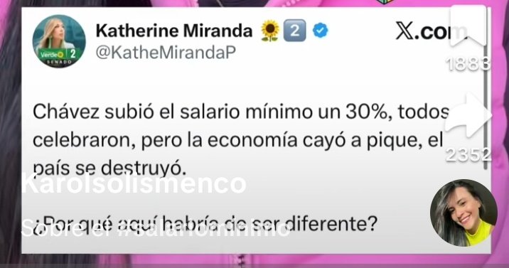 #URGENTE 

Estos son los trinos que se le borraron a <a href="/KatheMirandaP/">Katherine Miranda🌻VERDE 2</a> donde críticitcaba el aumento del salario mínimo...  A la señora que se gana 50 millones de pesos le incomoda que un trabajador gane 2 millones de pesos..

Lo más paradogico es que anda buscando tu voto para