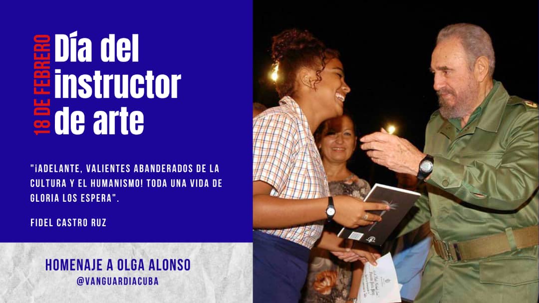 Cada 18 de febrero #Cuba celebra el Día del Instructor de Arte, guardianes de la inspiración y el talento popular. De ellos, #Fidel expresó: "!Adelante, valientes abanderados de la cultura y el humanismo! Toda una vida de gloria los espera". #CubaCoopera