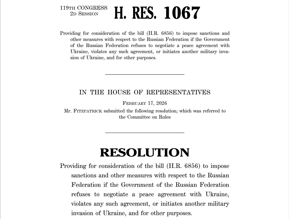 ralexdc's tweet photo. BREAKING!!! U.S. House moves to fast-track ‘snapback’ sanctions if Russia spurns Ukraine peace talks

Resolution introduced by GOP @RepBrianFitz seeks to force floor vote on bill that would trigger economic penalties should Moscow violate future ceasefire or launch fresh invasion