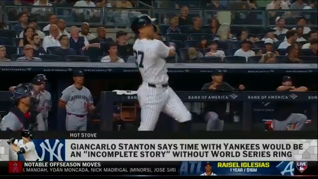 Giancarlo Stanton said his time with the Yankees would be an “incomplete story” if they don't win a World Series.
“I don't know that people realize he's on pace for a Hall of Fame career.”
@StevePhillipsGM | #MLBNHotStove