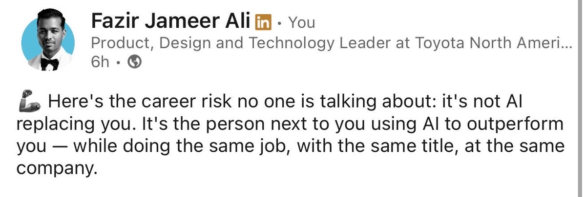 KingFazir's tweet image. Everyone is talking about AI but they aren’t talking about this …  #Tech #AI #Product #Design linkedin.com/posts/fazirali…