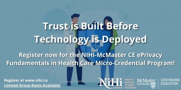 <a href="/NIHI_info/">NIHI</a> <a href="/McMasterContEd/">McMaster University Continuing Education</a> Trust in AI starts before deployment.

Privacy Impact Assessments help identify risk early and protect patients, organizations, and public confidence.

Register now for ePrivacy Fundamentals in Health Care nihi.ca/index.php?Menu…