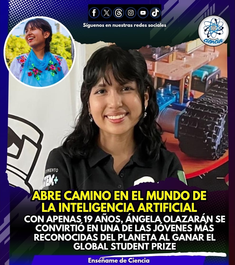 🚨✨ DE PAPANTLA PARA EL MUNDO: TALENTO MEXICANO QUE HACE HISTORIA 🇲🇽

Con apenas 19 años, Ángela Olazarán se convirtió en una de las jóvenes más reconocidas del planeta al ganar el Global Student Prize 2024, un premio internacional que reconoce a estudiantes con impacto real en