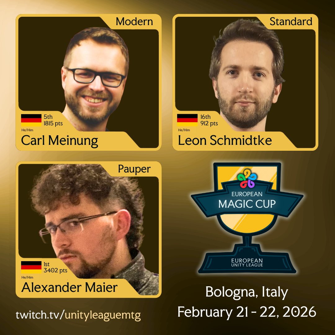 🇩🇪 Germany sends Team Peace to war in Bologna!🔥

High ranked players. Established names. A lineup that has already proven itself over an entire season. Team Peace is not here to participate. They arrive at the European Magic Cup 2026 ready to set the pace and stomp the