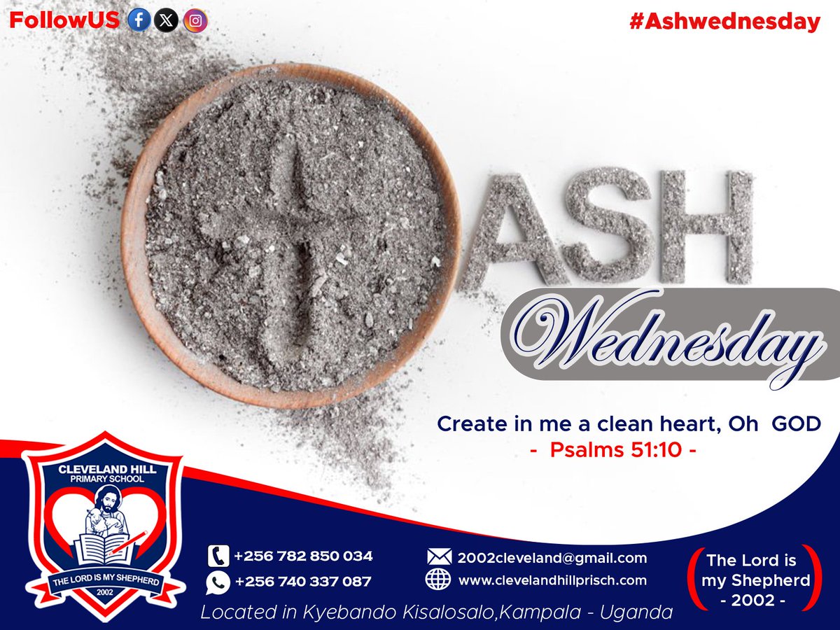 ClevelandHillp1's tweet photo. Dear Parents,
As we begin Lent on Ash Wednesday, may this season guide our children toward humility, forgiveness, and renewed faith.
Blessings to all our families. #clevelandhillps #christ https://t.co/TmvAcFgL45