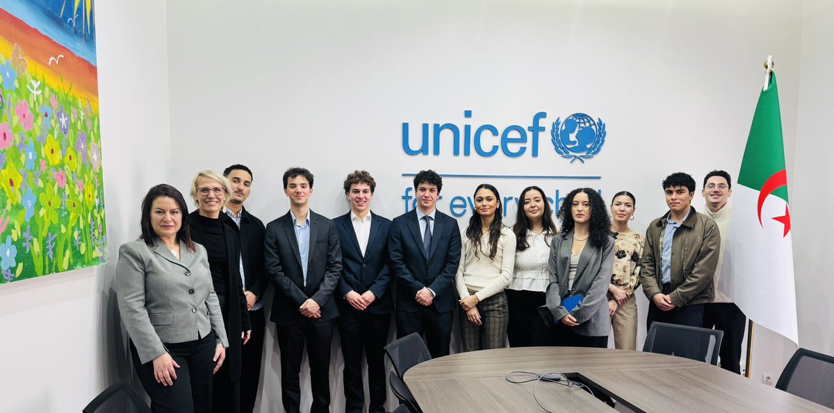 Thank you <a href="/hassibasayah1/">hassiba sayah</a> for introducing me to the incredible group of talented #Algerian #students from <a href="/ESCP_bs/">ESCP Business School</a> led by their association’s President, Shahinez Aoudia ! It was a pleasure to do a tour of <a href="/UNICEFAlgerie/">UNICEF Algérie</a> &amp; <a href="/UNIDO_Algeria/">UNIDO Algeria</a> joint office &amp; exchange on <a href="/UNALGERIA/">Nations Unies en Algérie</a> work