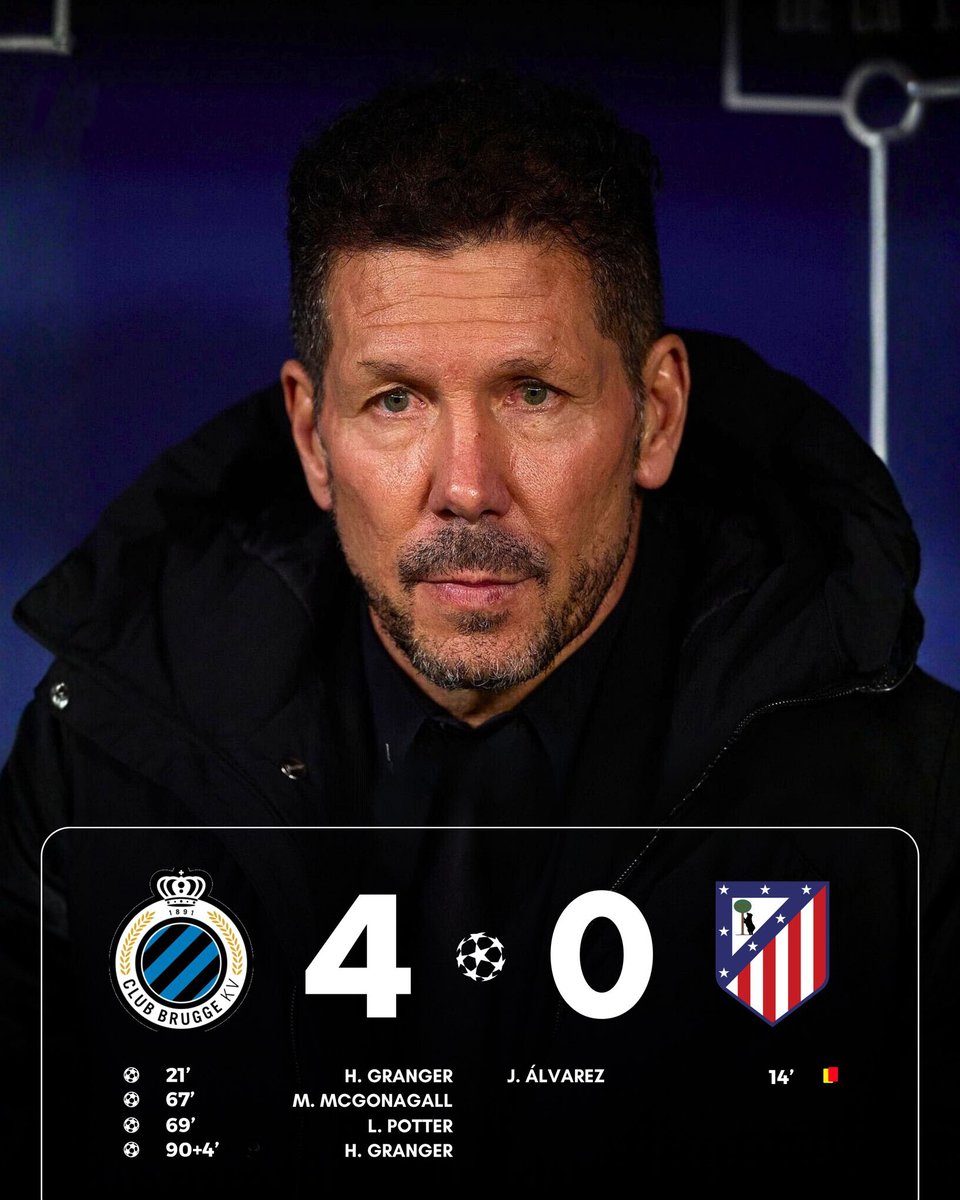 ChiringuitoIn's tweet photo. ❌🤯 EL ATLÉTICO DE MADRID CAE POR ¡4-0! CONTRA EL BRUJAS EN BÉLGICA 🇧🇪 https://t.co/aCCRGQMrxS