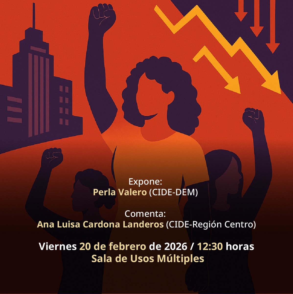 #AgendaCIDE | La #DEMCIDE te invita a participar en el Seminario de investigación de la DEM: "Políticas y derechos de las mujeres: entre la crisis del neoliberalismo y las nuevas derechas"
🗓️ 20 de febrero | 12:30 h
📍 Sala de Usos Múltiples
📺Transmisión: bit.ly/4afSHgY