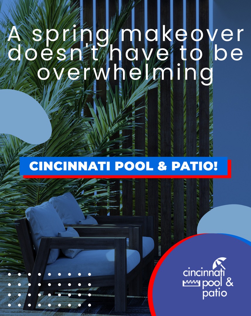 A spring makeover doesn't have to be overwhelming 🪑
Sometimes one new seating set or outdoor feature can completely change how your backyard feels. Our Cincinnati showroom is full of inspiration and expert help.
Visit us online at cincinnatipoolandpatio.com.