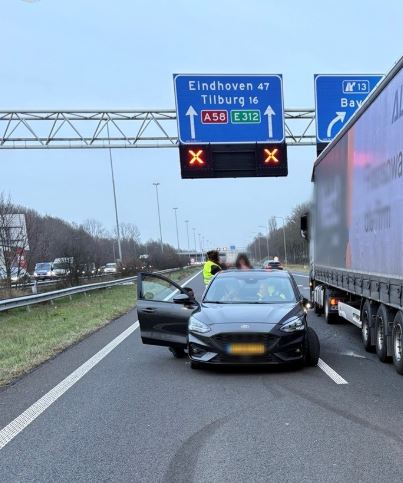Ongeval zorgt voor vertraging op A58 bij Bavel
