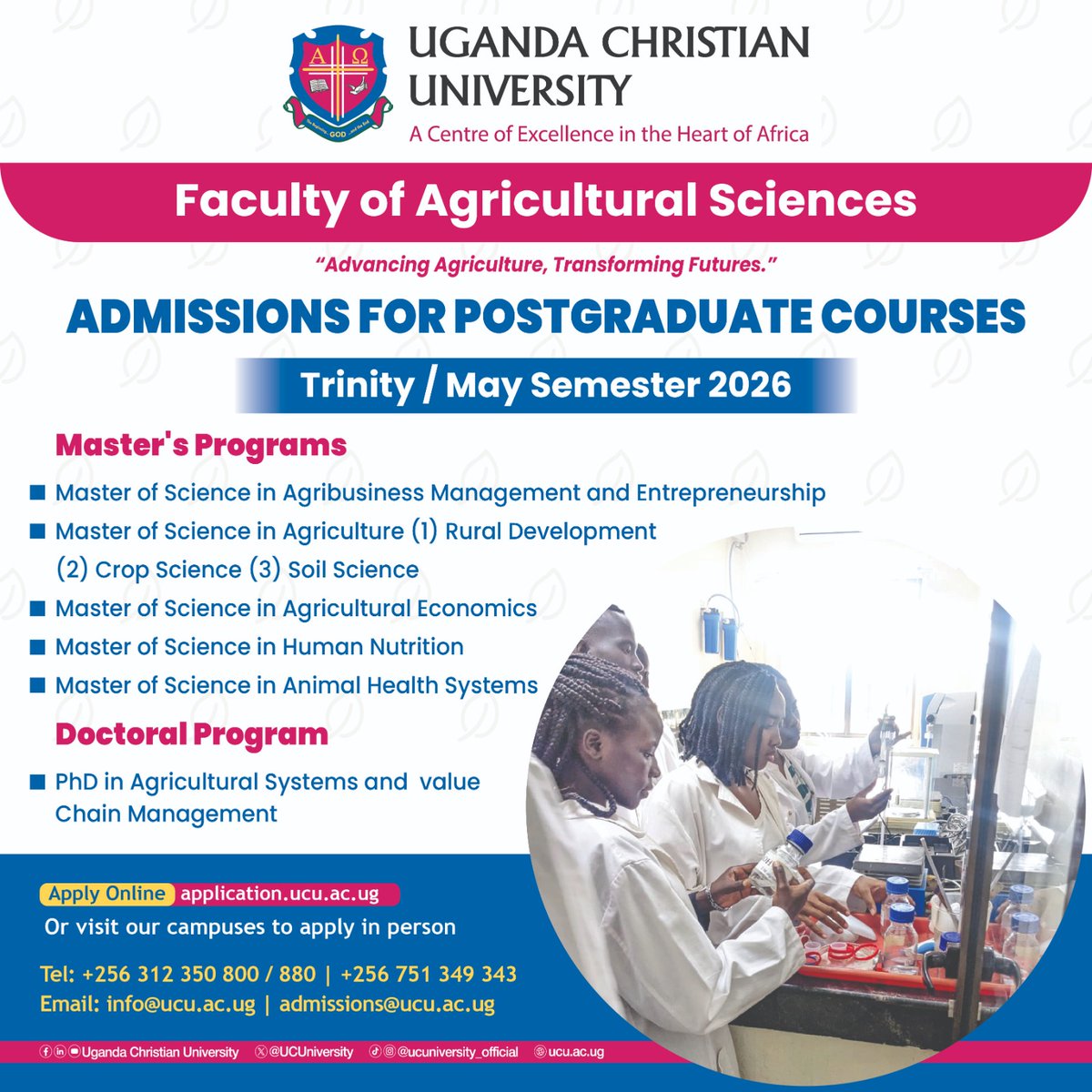 FACULTY OF AGRICULTURAL SCIENCES tweet media