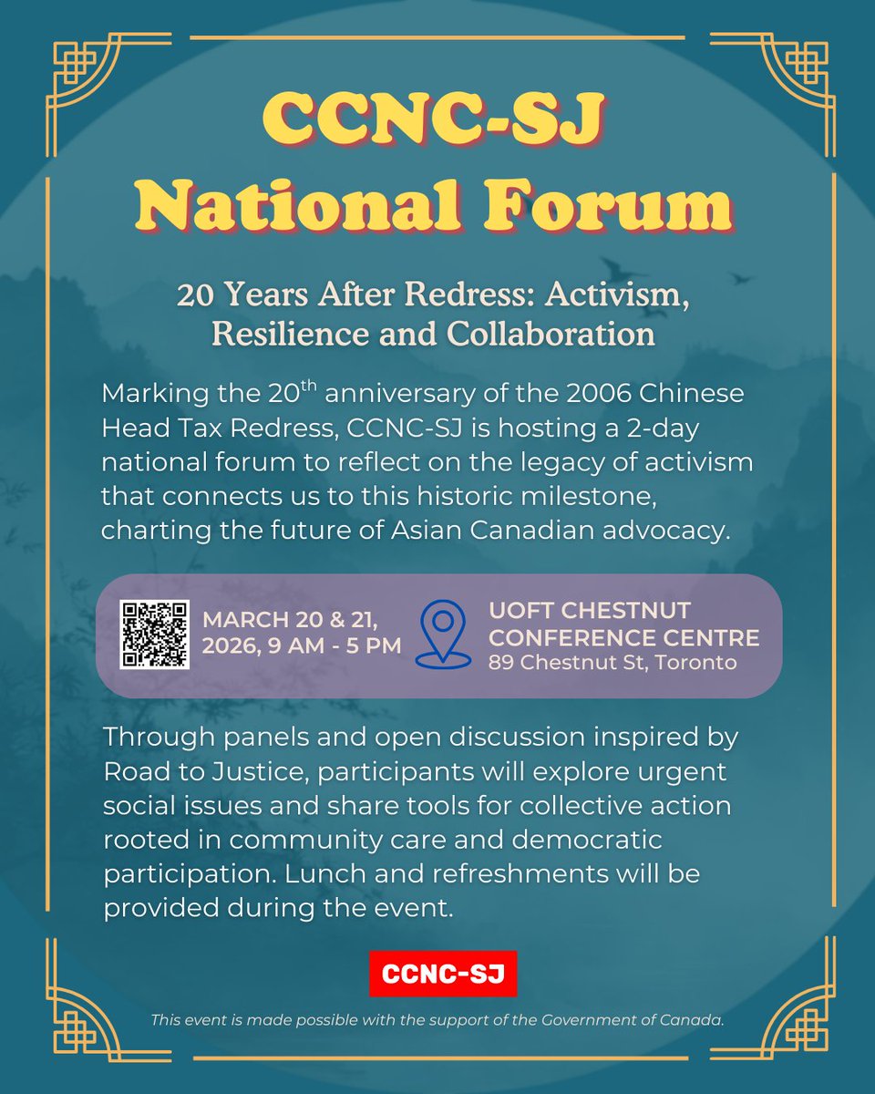 Chinese Canadian National Council for SJ tweet media