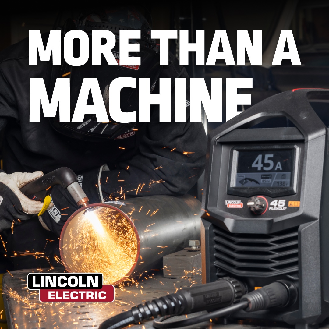 LincolnElectric's tweet photo. It’s more than a plasma cutter. It’s 125+ years of experience and know-how in a machine built for the long haul. Find your FlexCut: https://t.co/peYhPRP7eO
#CutRed #WeldRed #WeldRedNation https://t.co/hbGbBpboRL