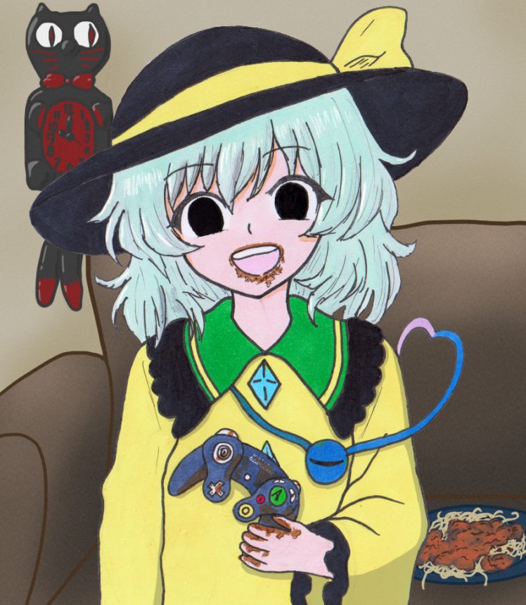 ArghThree's tweet photo. Koishi passes you the controller https://t.co/2cknU48MD2