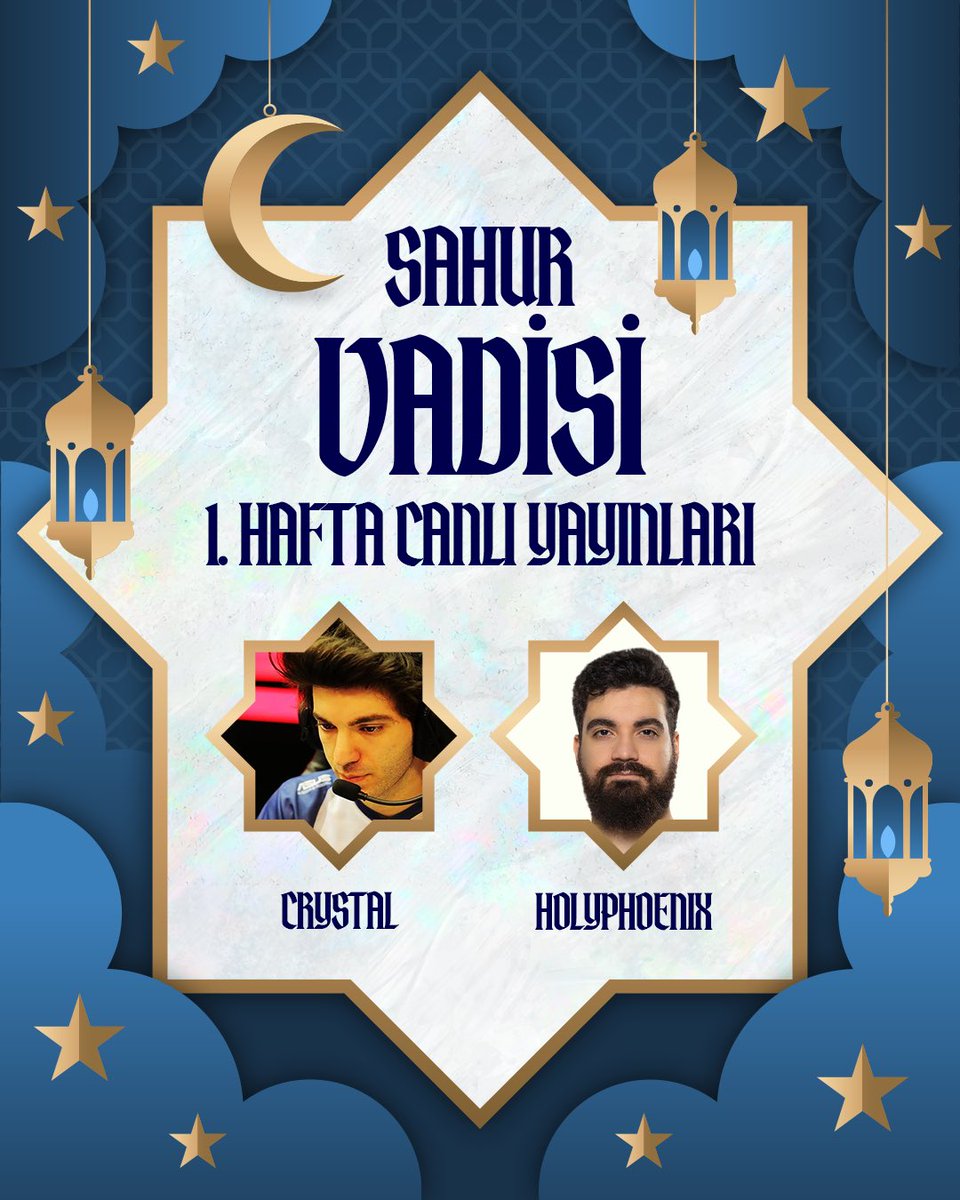 Vadi’yi Ramazan heyecanı sardı, Sahur Vadisi için geri sayım başladı! 🌙
Sahur Vadisi’nde ilk hafta <a href="/crystallol_/">atakan aydın</a> ve <a href="/HolyPhoenix_LoL/">Anıl Işık</a> seninle olacak! ⚔️
Yarın geceden itibaren başlayacak sahur yayınları için bizi takipte kal, Ramazan coşkusunu en sevdiğin içerik üreticileriyle