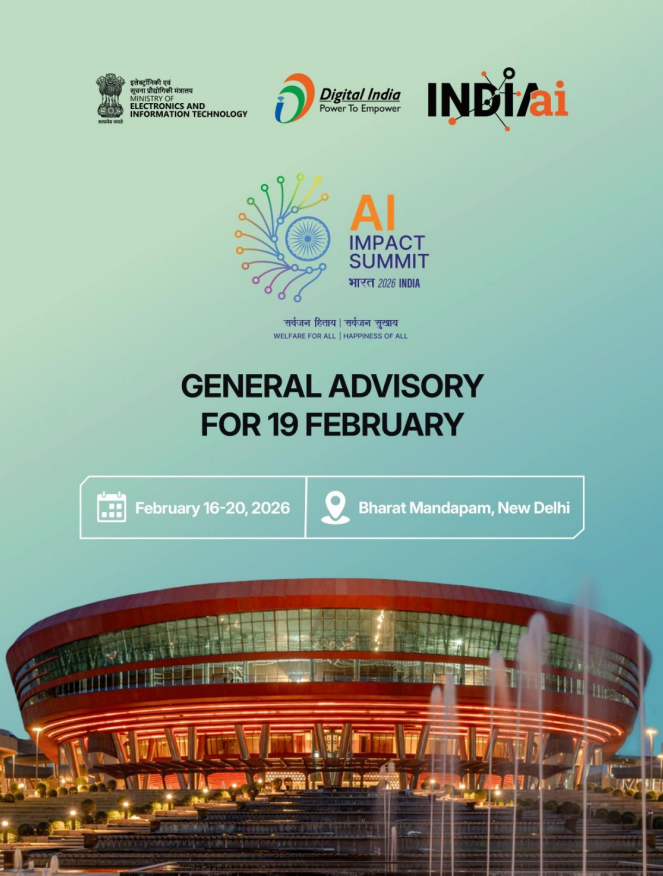 AIRNewsHindi's tweet image. India AI ने एडवाइजरी जारी करते हुए बताया है कि कल आम लोगों के लिए एक्सपो बंद रहेगा और केवल विशेष आमंत्रित लोगों को ही प्रवेश की अनुमति होगी।

#IndiaAIImpactSummit2026 #Advisory