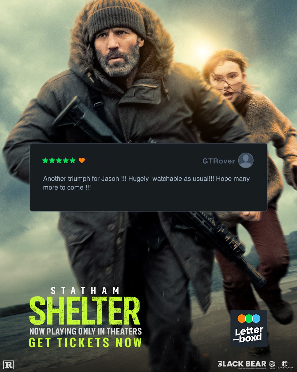 smart. sharp. five stars.
jason statham in shelter.
now playing only in theaters.
get tickets now.